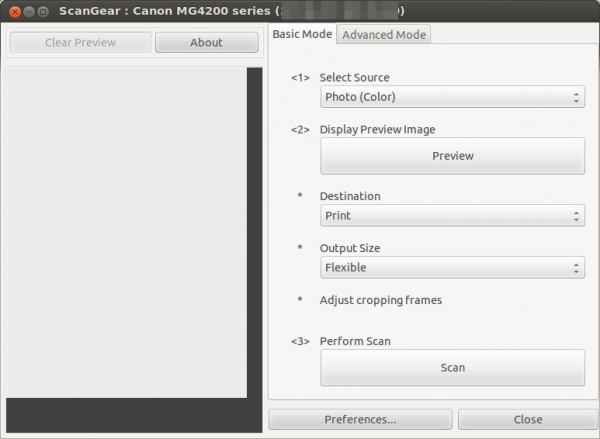 cerebrum kam Omvendt A howto for using a Canon PIXMA MG4250 under Ubuntu | Robert Penz Blog