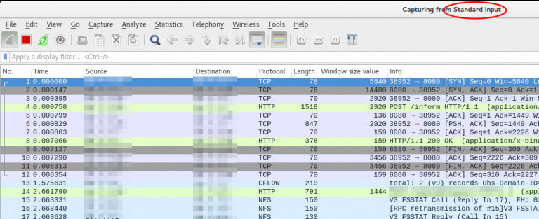 wireshark capture localhost traffic linux